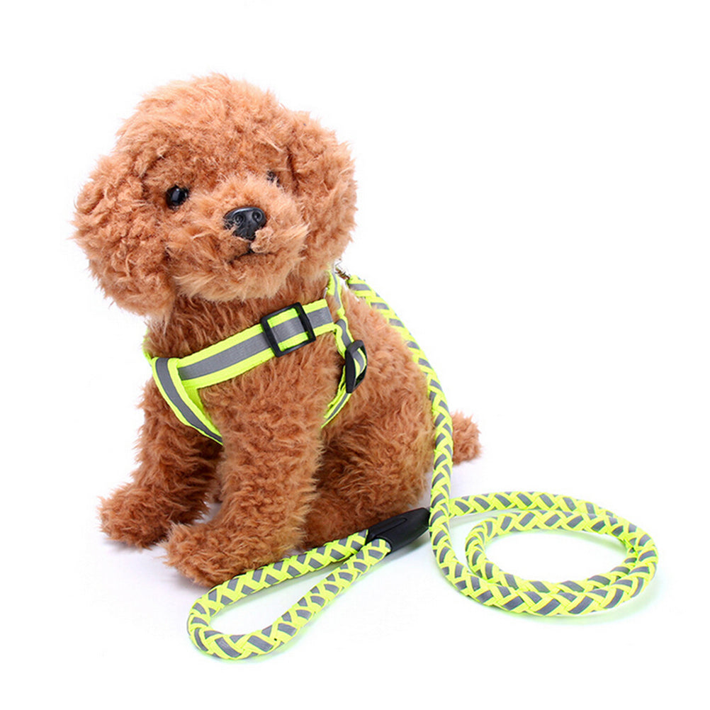 Green Adjustable Pet Chest Harness with Reflective Leash for Dogs Manufacturer code 2356318