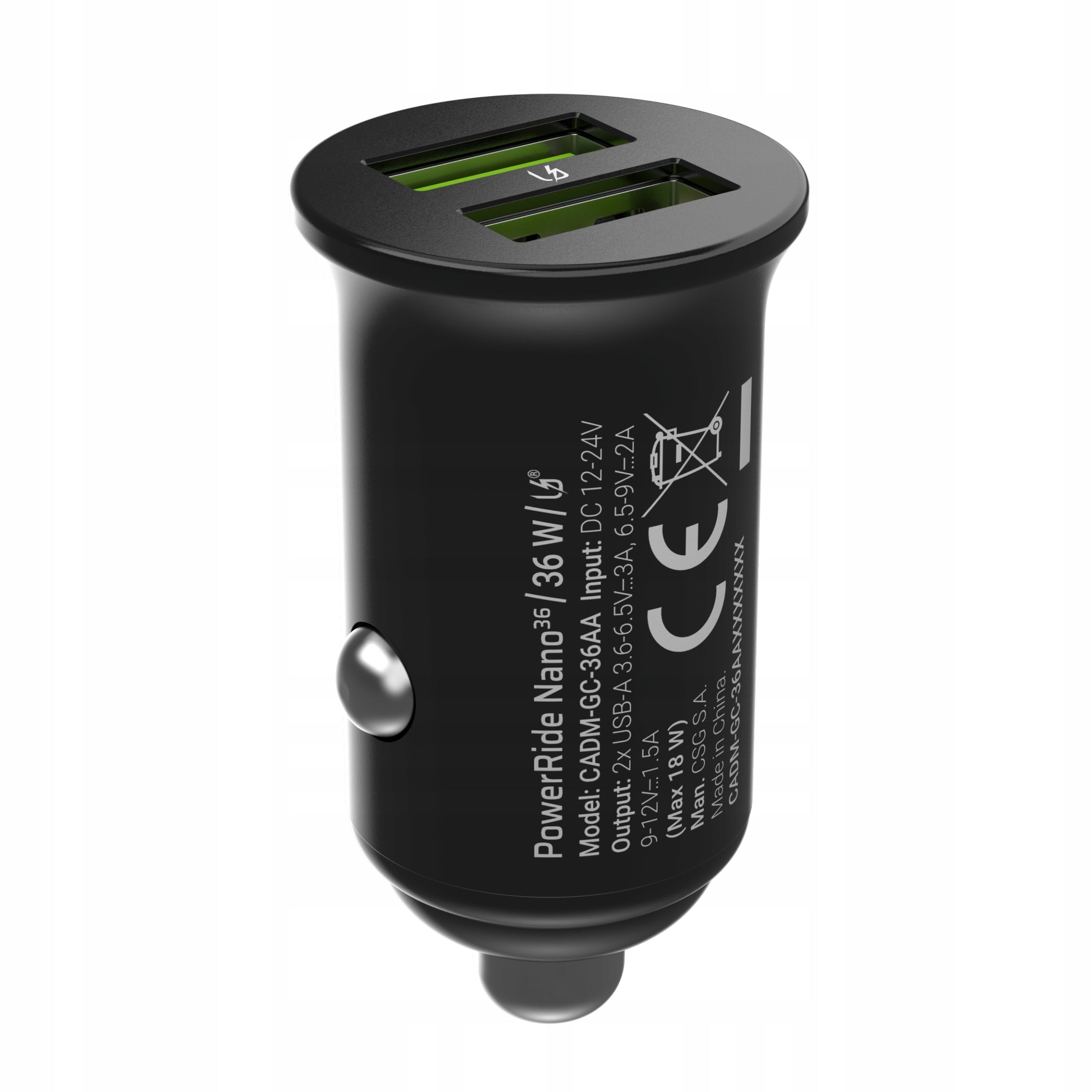 Green Cell PowerRide Nano Fast Car Charger 2x USB 6A 36W 12V EAN (GTIN) 5904326375833