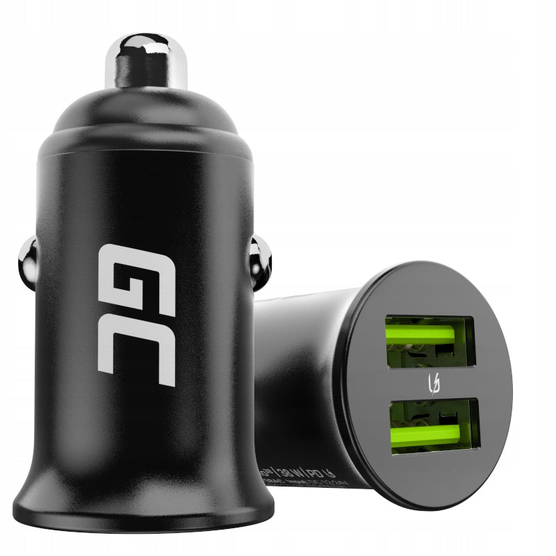 Green Cell PowerRide Nano Fast Car Charger 2x USB 6A 36W 12V