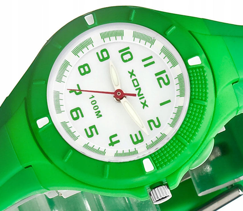 Green Sports Watch For Girls Hand Waterproof Analog