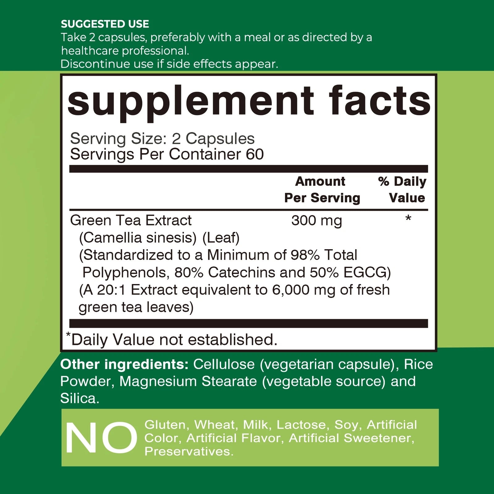 Green Tea Extract 20:1 – Weight Loss Support, Fat Burner, Packaging status original
