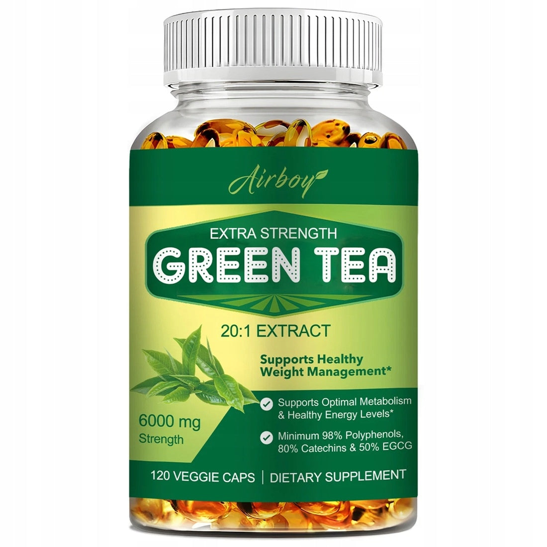 Green Tea Extract 20:1 – Weight Loss Support, Fat Burner,