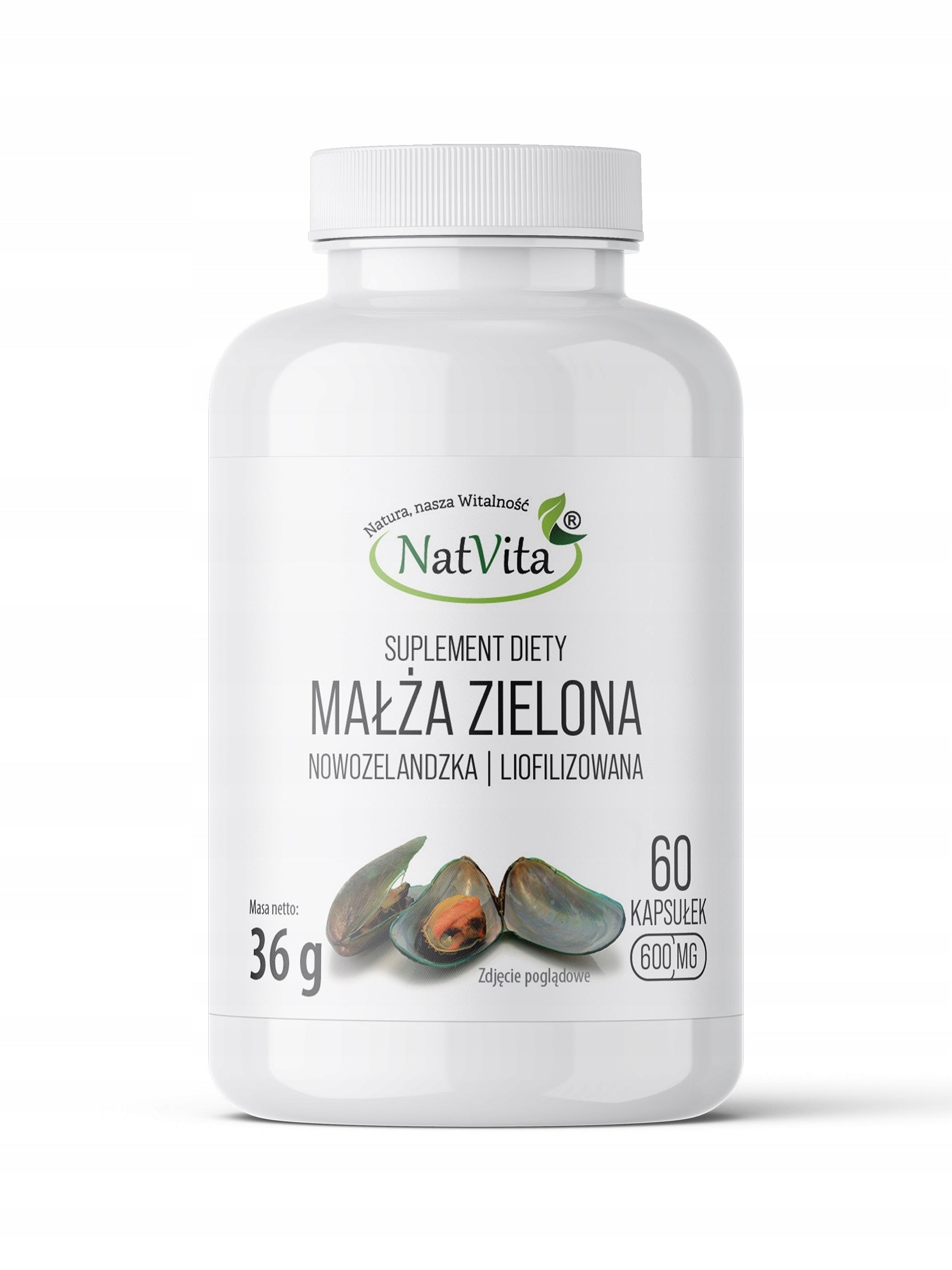Green clam New Zealand freeze-dried capsules 600mg 60capsules NatVita