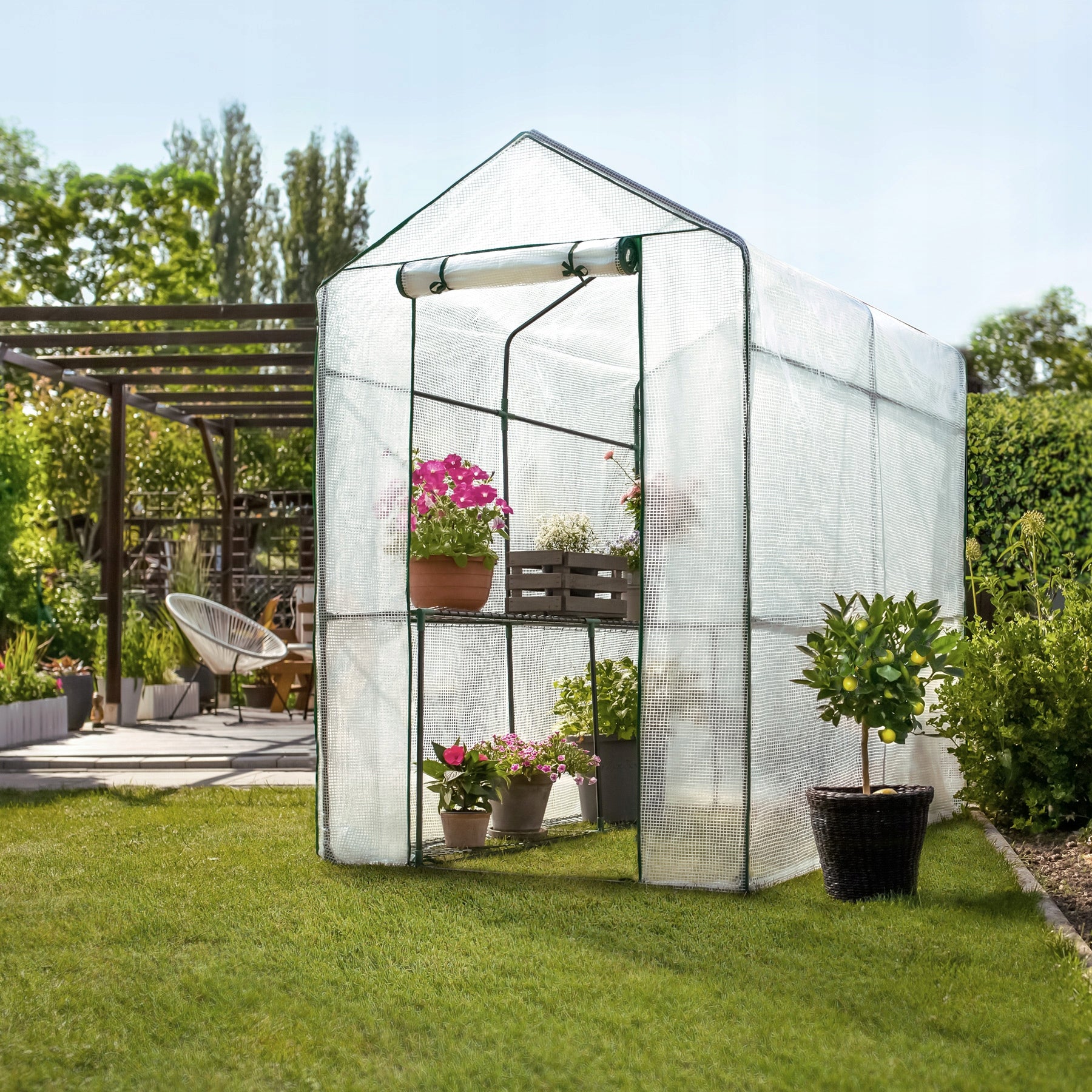 Greenhouse Garden Square Foil Tunnel Manufacturer TecTake