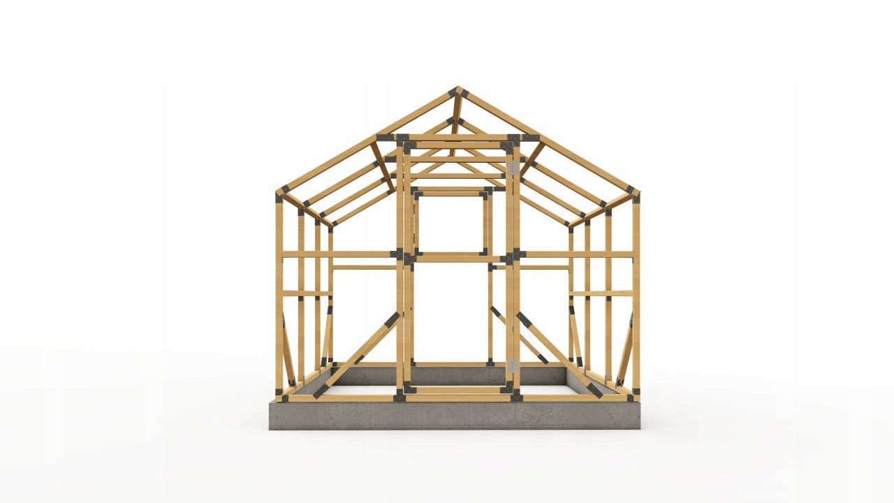 Greenhouse Wooden tunnel Cottage 2.6x5m pine impregnated polycarbonate 4mm Manufacturer code policar 4 mm p. 45×45