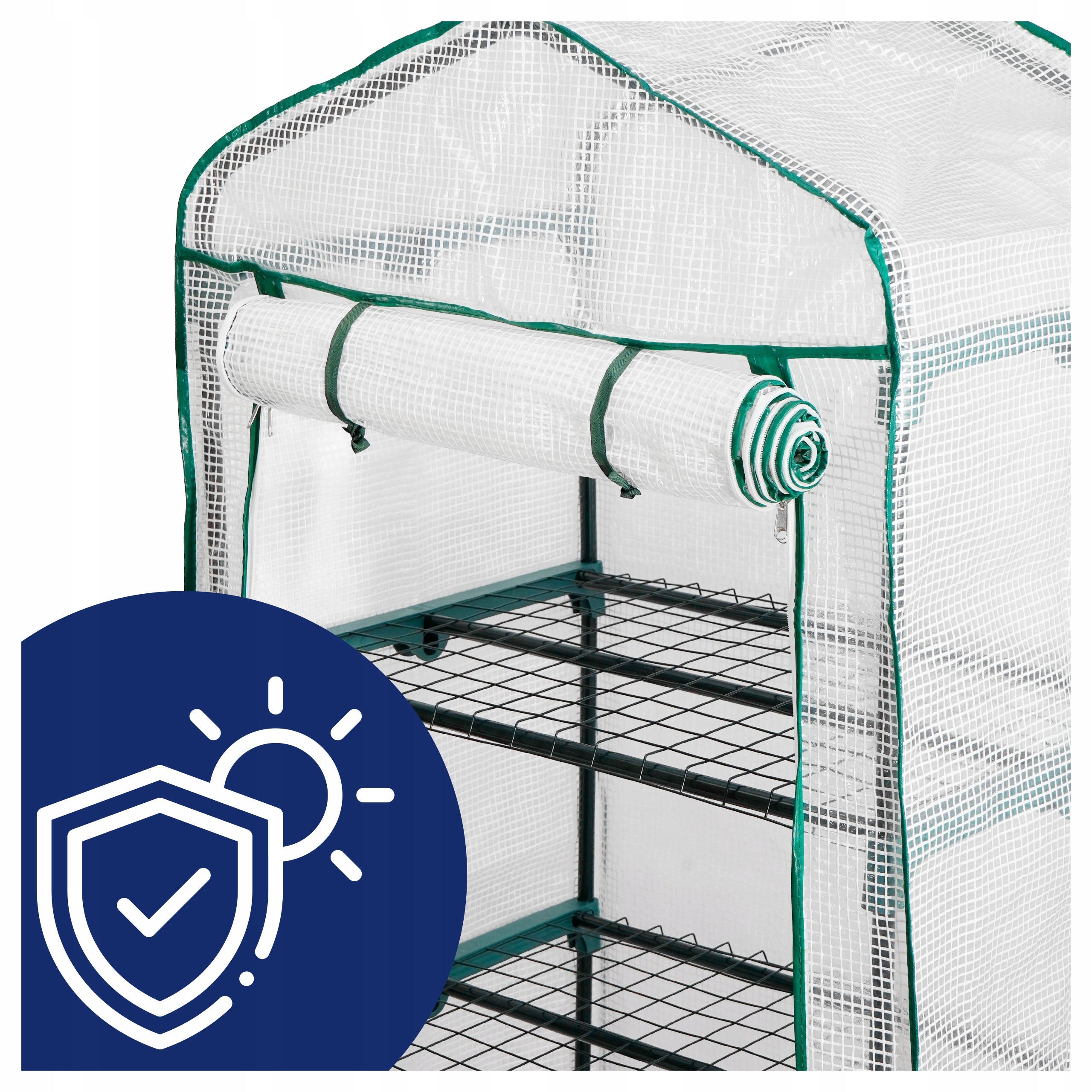 Greenhouse balcony garden mini vegetable garden foil 160 cm closed Width 70 m