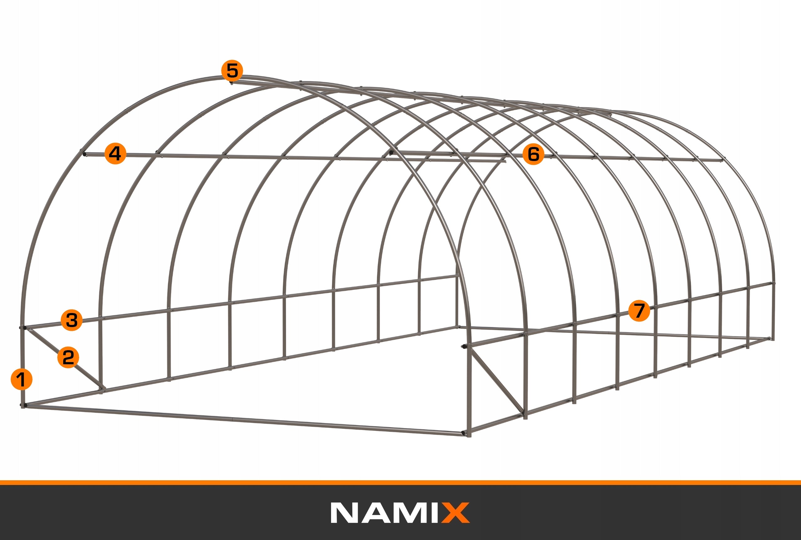 Greenhouse foil tunnel 4x8 m 32m² height 2,5m Manufacturer code 5906063845464