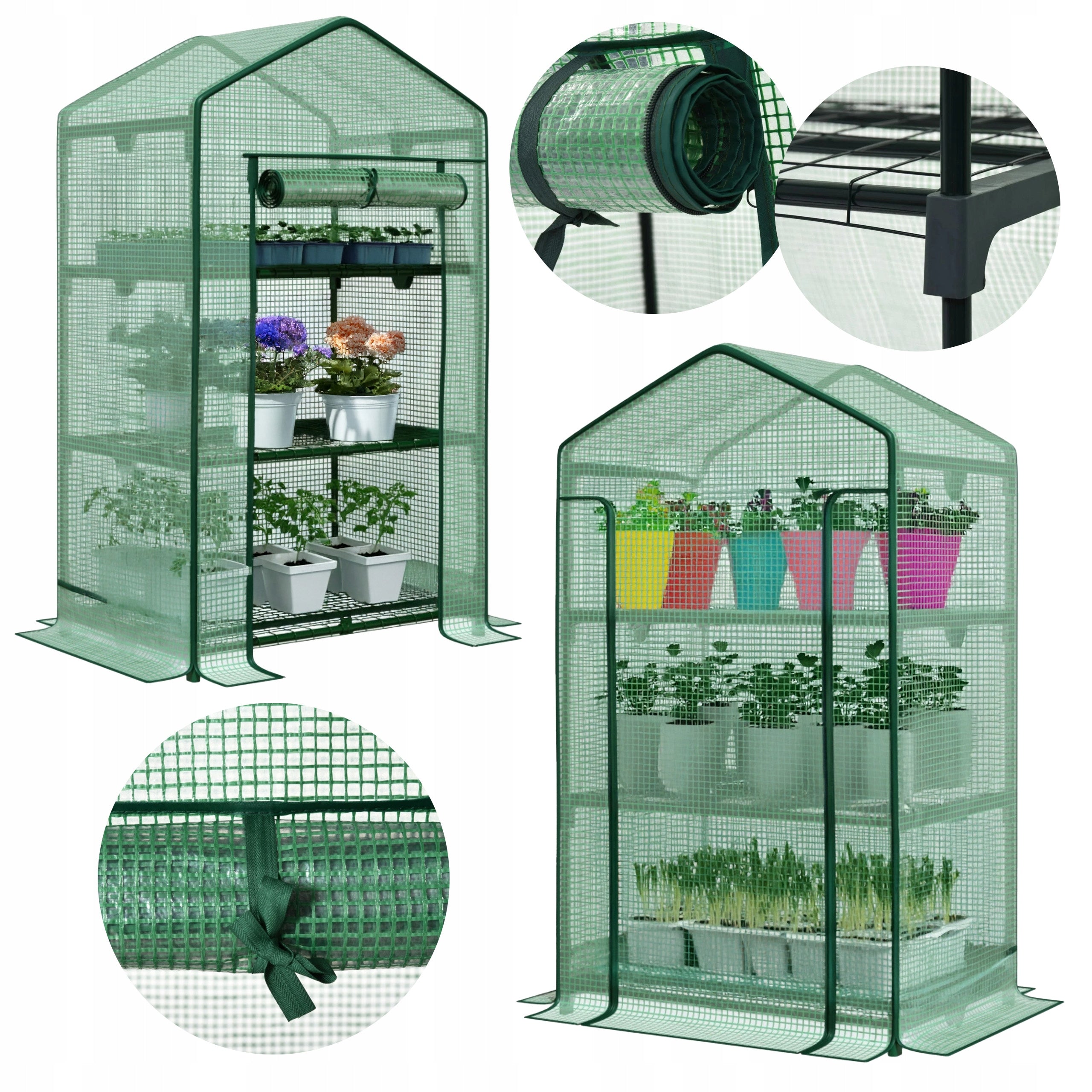 Greenhouse for balcony terrace mini garden greenhouse durable home foil