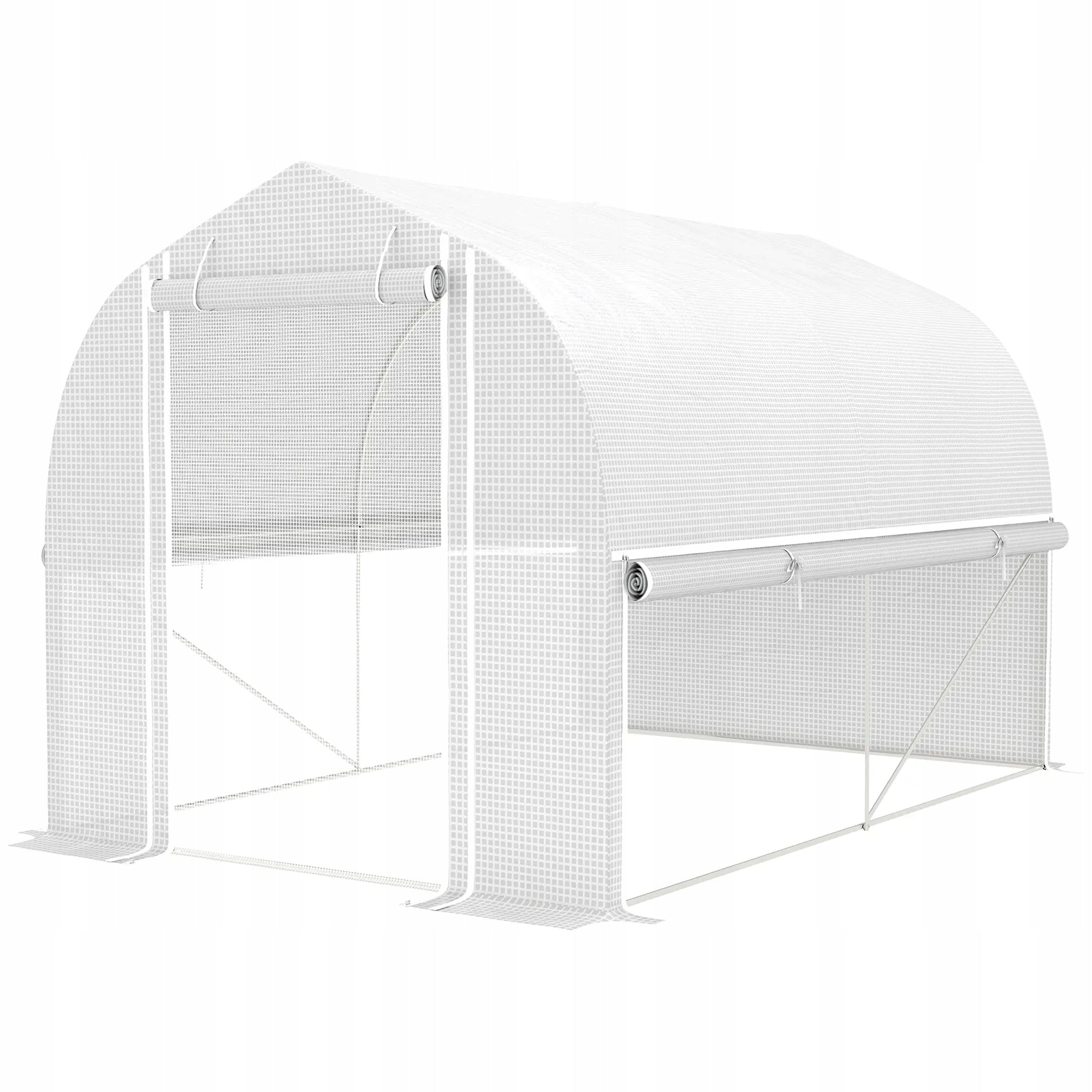 Greenhouse garden foil tunnel 3x2x2 m, foil, 8 windows, UV protection, doors Manufacturer code 84h-217v00wt