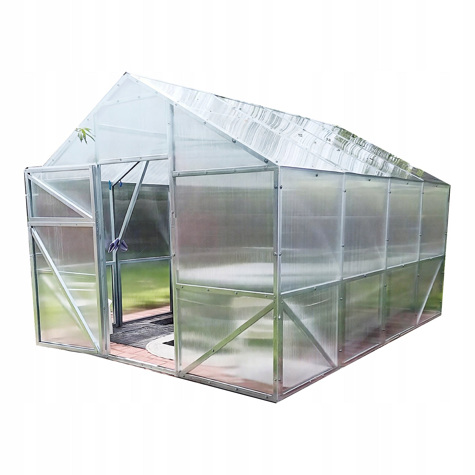 Greenhouse house made of polycarbonate 3x6 m PW 6 mm Strong profiles Steel Victoria