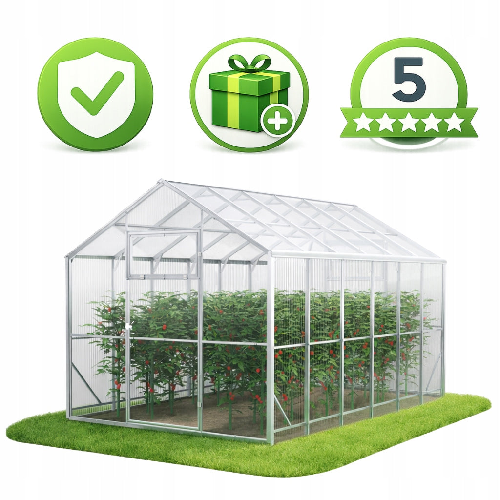 Greenhouse made of polycarbonate DOMEK 2,5x4 m profiles 40x20 polycarbonate 6mm Manufacturer code DOMEK 2,5x4 m profile 40x20 poliwęglan 6mm