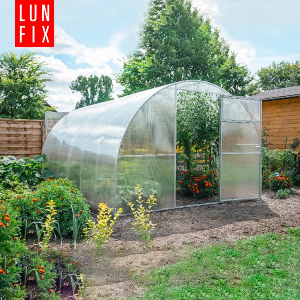 Greenhouse polycarbonate 3x4m Lun Fix garden 20x20mm polycarbonate tunnel 6mm Length 4 m
