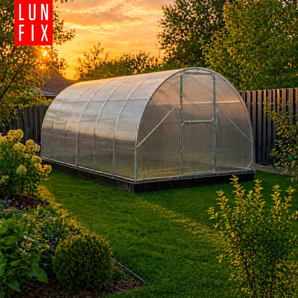 Greenhouse polycarbonate 3x8m Lun Fix garden 20x40mm polycarbonate tunnel 6mm Width 3 m
