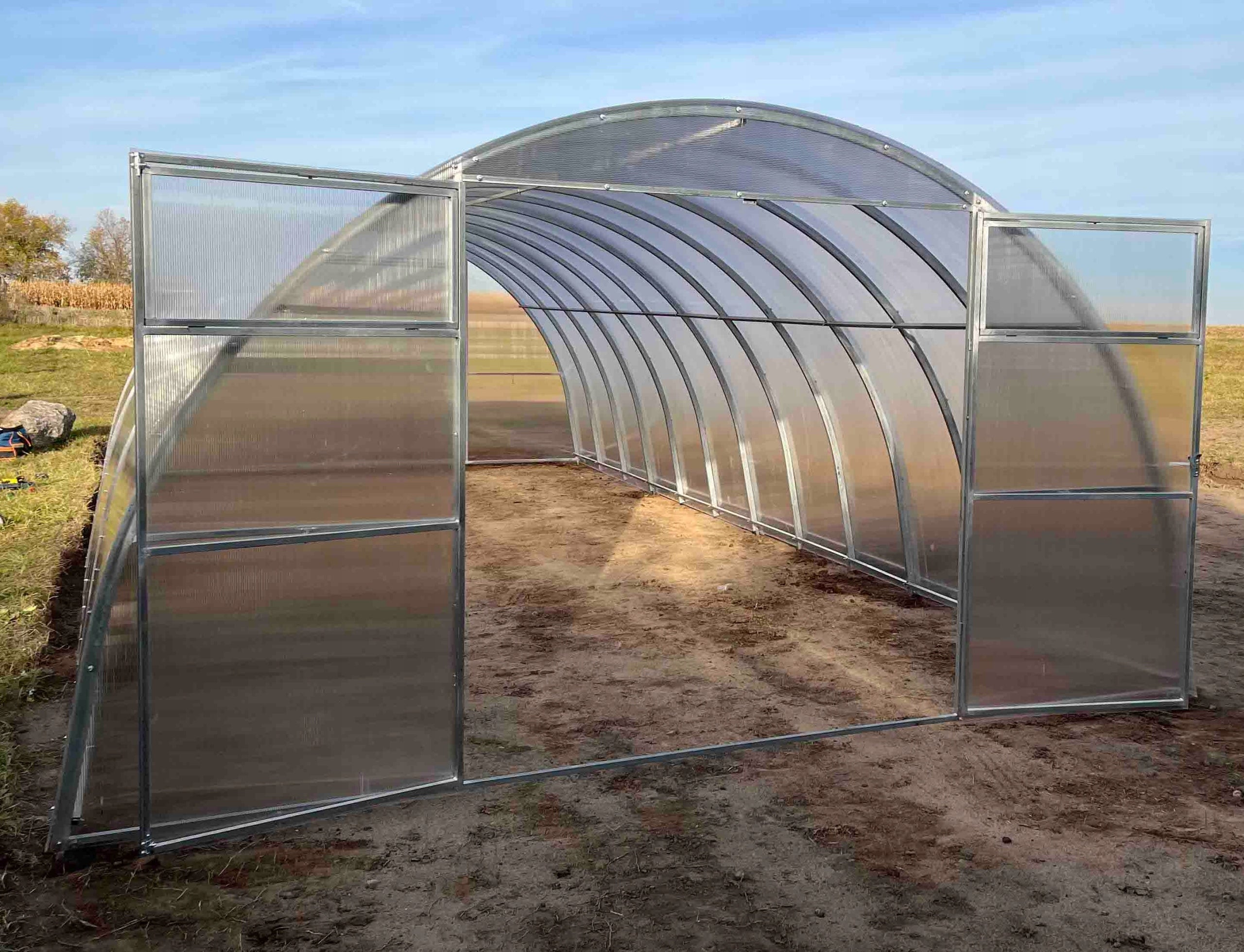 Greenhouse polycarbonate garden tunnel 4x6 m 4mm strong maxi profile 40x20 Product weight with unit packaging 102.96 kg