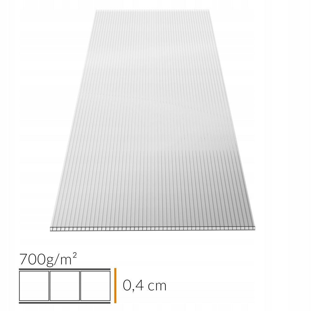 Greenhouse polycarbonate garden tunnel aluminum door window 7,6 m³ Product height 195 cm