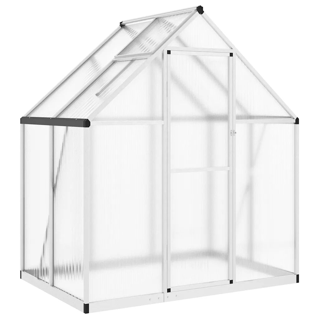 Greenhouse with base frame, silver, 169x114x195 cm, aluminium Brand VidaXL