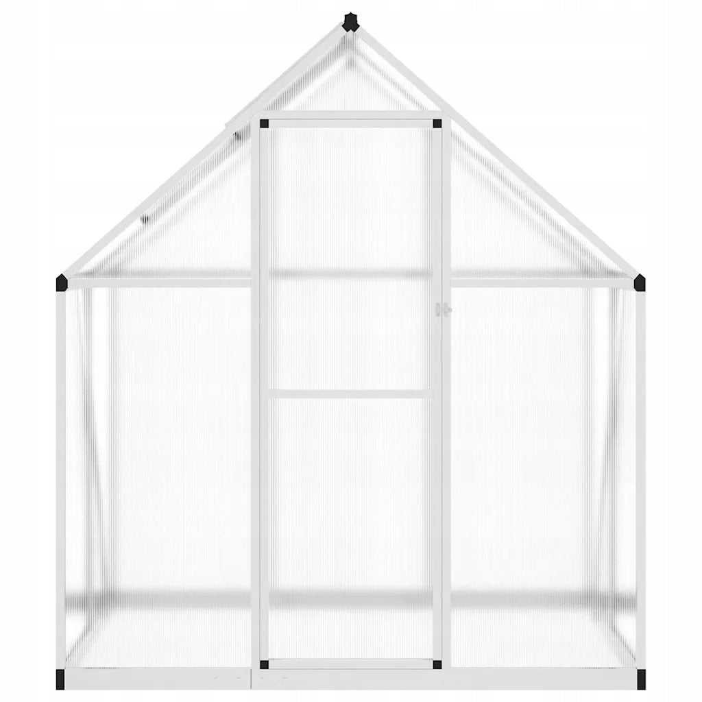 Greenhouse with base frame, silver, 169x114x195 cm, aluminium Product weight with unit packaging 22 kg