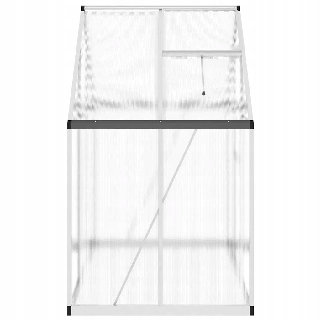 Greenhouse with base frame, silver, 169x114x195 cm, aluminium Weight 22 kg