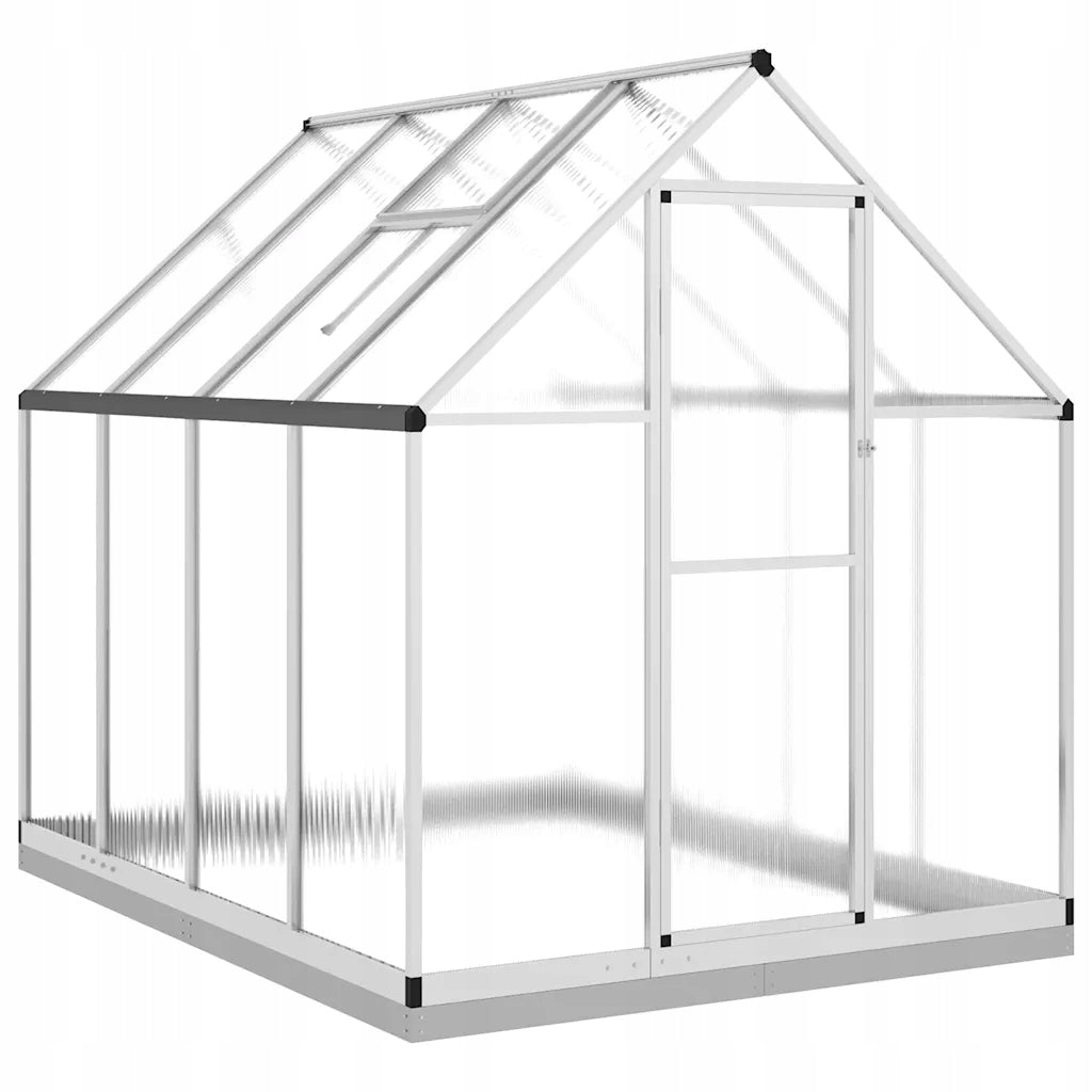 Greenhouse with base frame, silver, 224x169x202 c