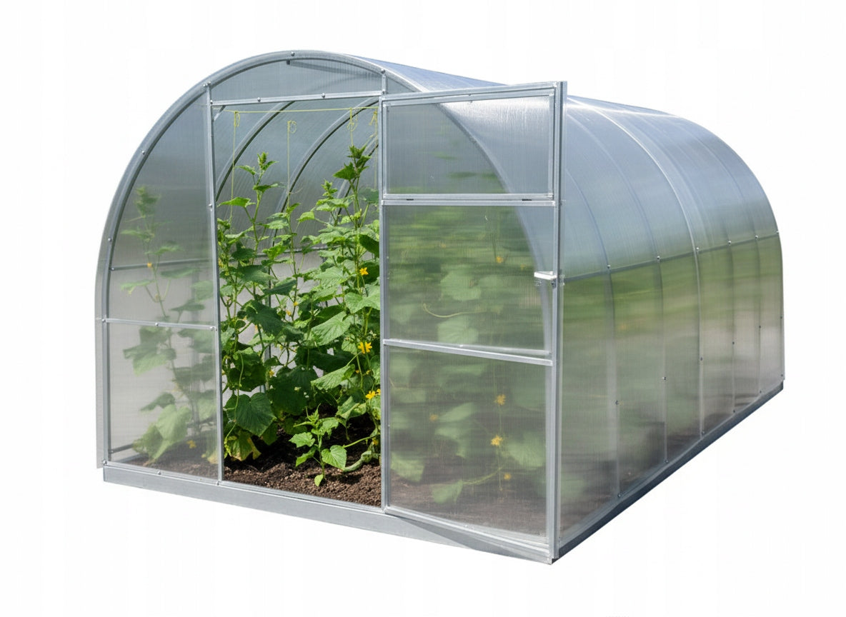 Greenhouse–Heating Plant Kompakt 2,5x4m profile 40x20mm polycarbonate 6mm