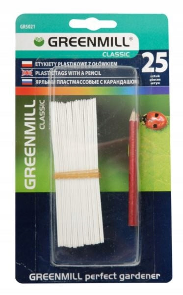 Greenmill Plastic labels with pencil 25 pieces GR5021