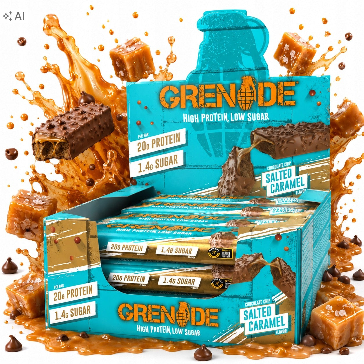 Grenade Carb Killa Protein Bar Protein Salted Caramel 12x
