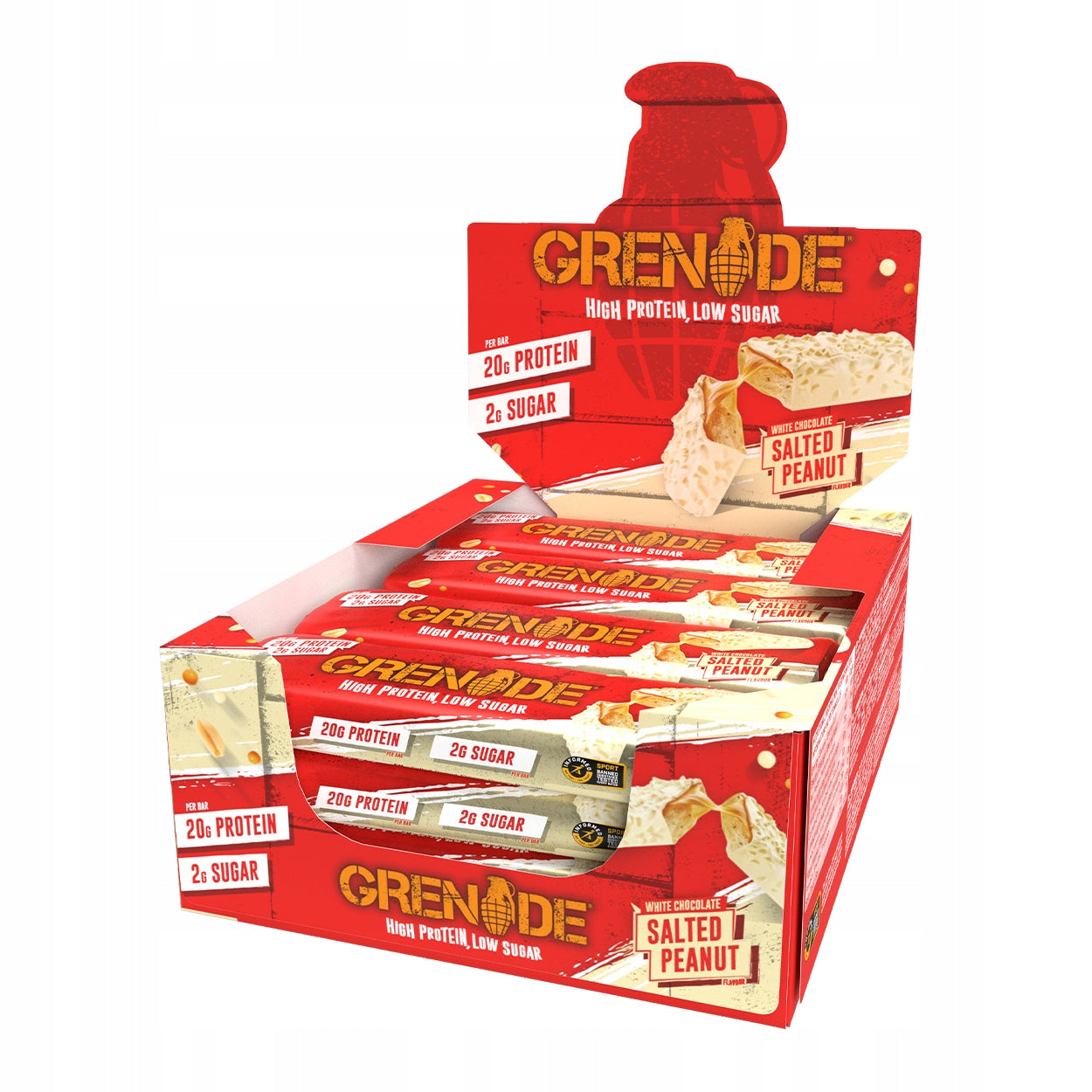 Grenade Display White Choco SP 12 x 60g (4300403)