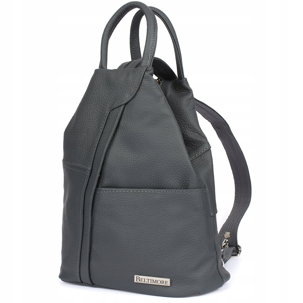 Grey Beltimore Women's Backpack Leather Triangle Spacious Q60