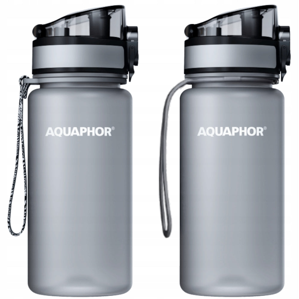 Grey Bottle Water Filter Bottle Filter Cartridge AQUAPHOR CITY 0,35 L Brand Aquaphor