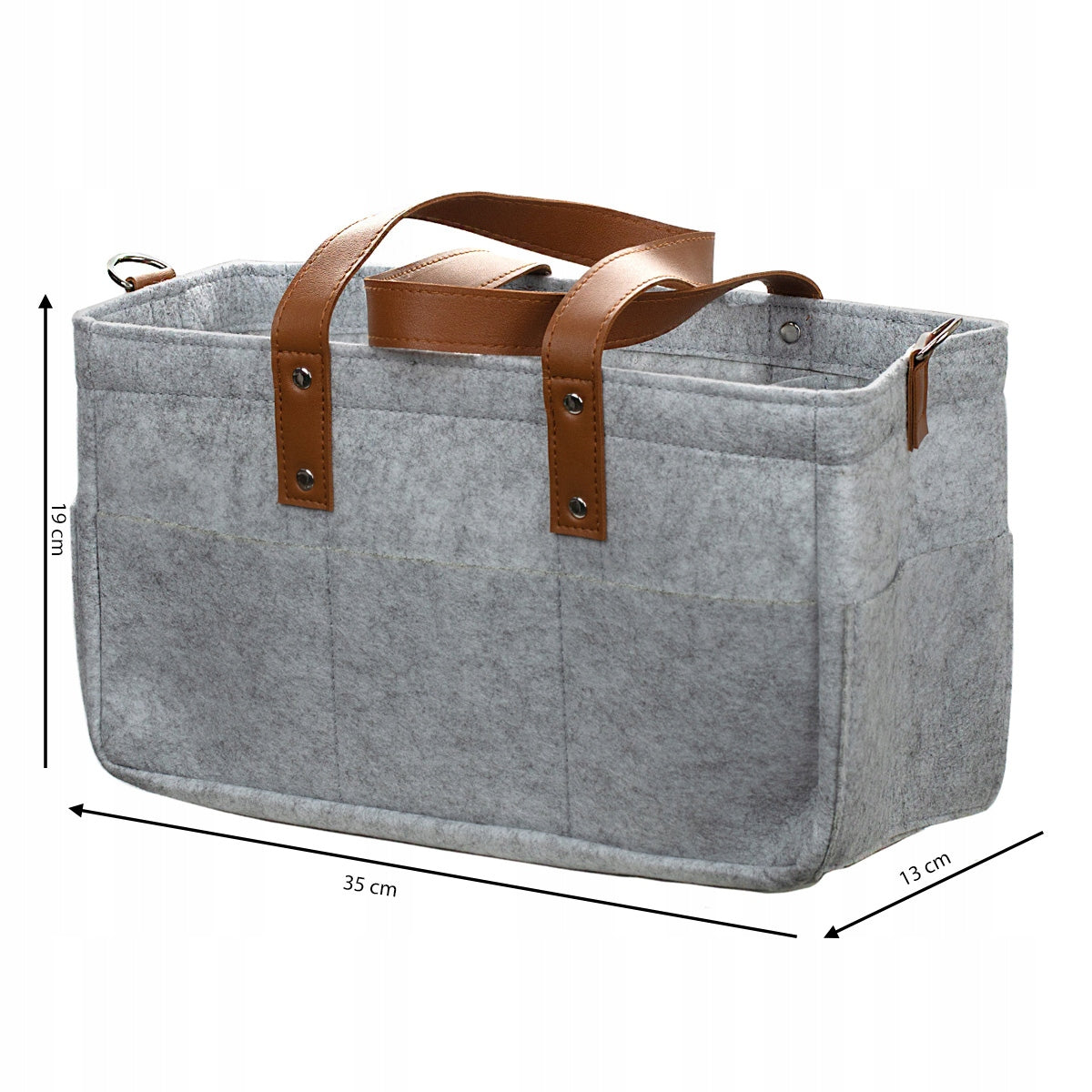 Grey Felt Bag Organizer for Mom and Toddler for Diapers Manufacturer code ORG1G