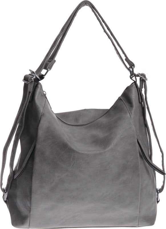 Grey Large Women's Bag-Backpack 2in1 Grey