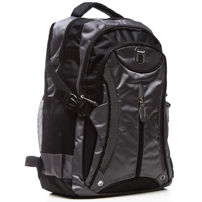Grey Men's Work Backpack Large A4 Sports Water Resistant Bag Street 67G