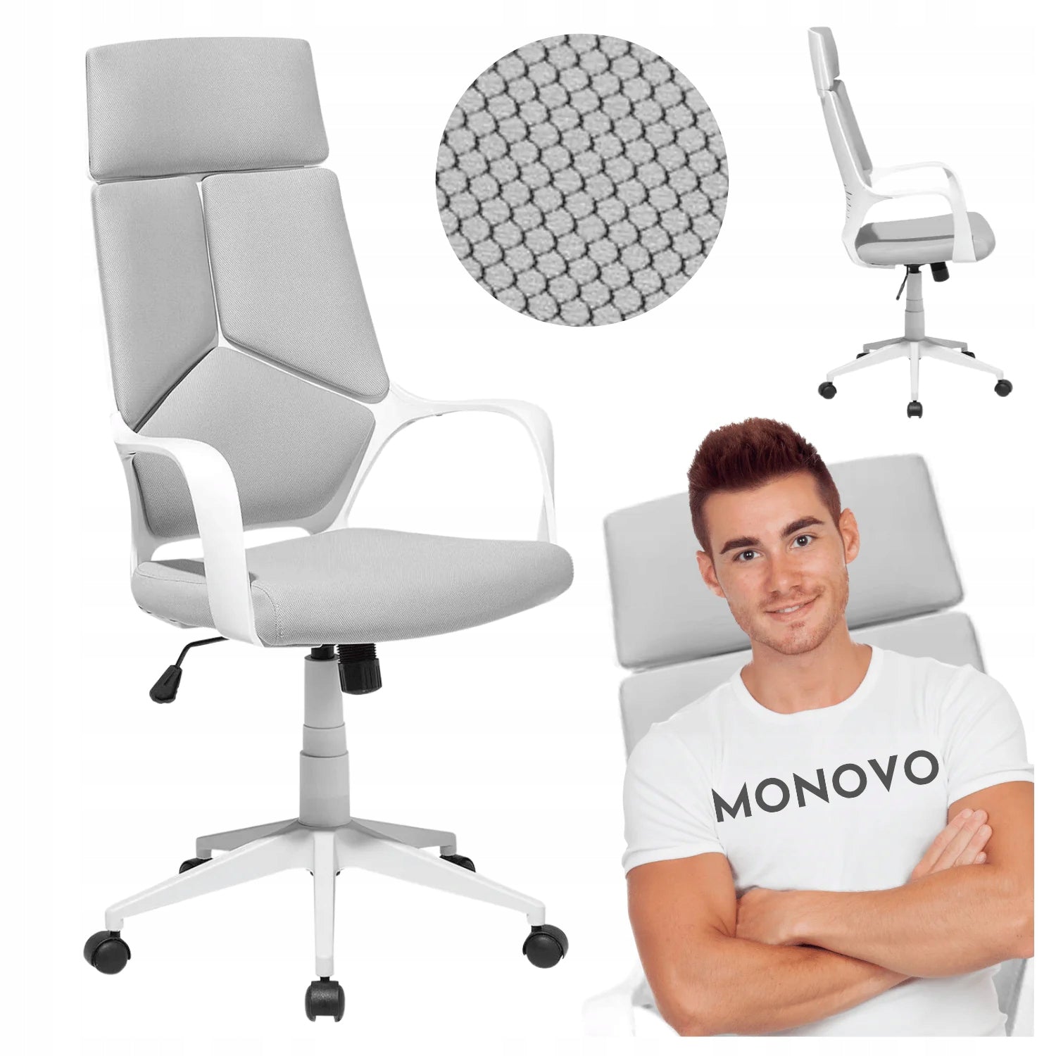 Grey Office Chair Swivel for Office Chair Swivel VOYO Grey