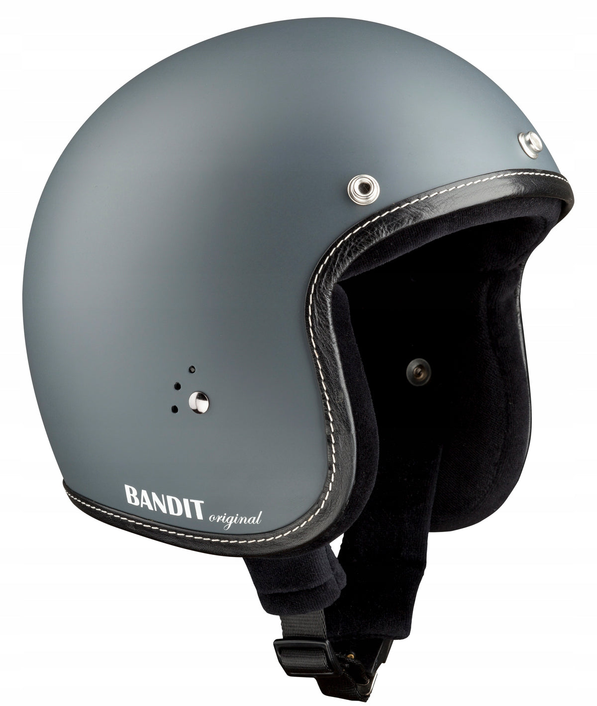 Grey Open Motorcycle Helmet Bandit Jet Premium Small Shell S
