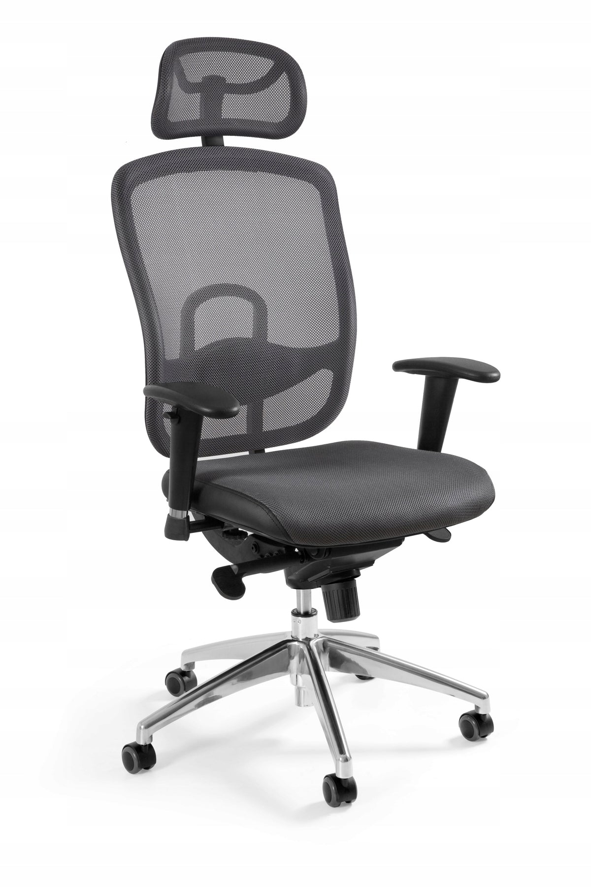 Grey Swivel VIP Chair - Wide, Ergonomic, Sturdy, Lifting capacity up to 130 kg