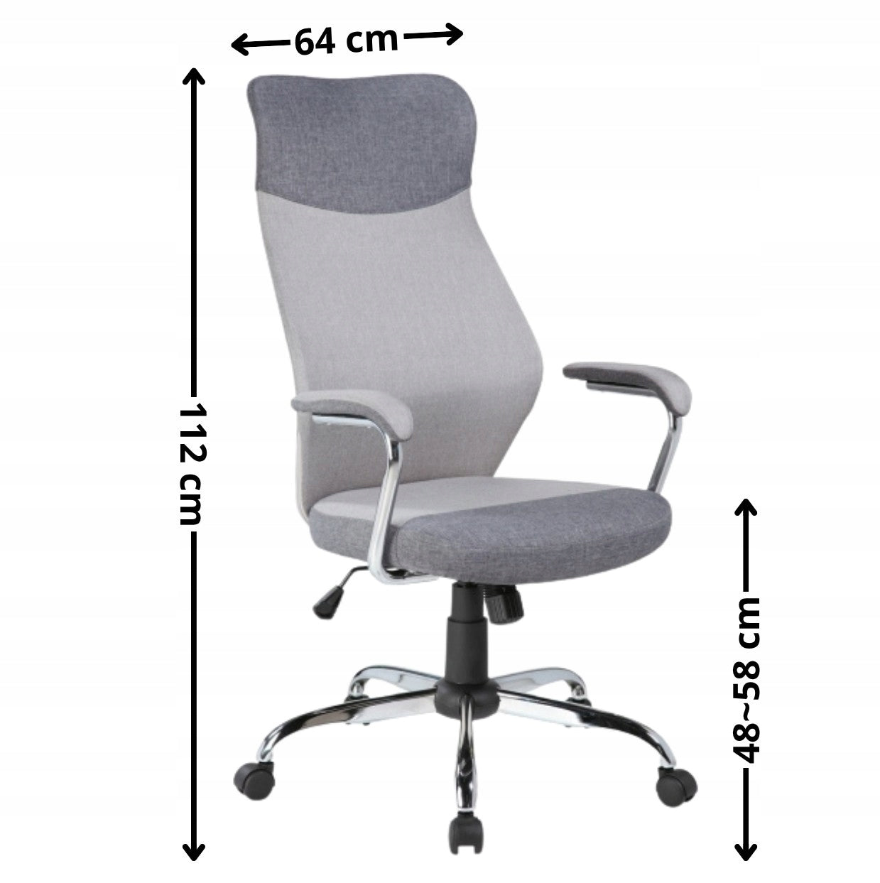Grey Upholstered Swivel Chair for Living Room, Desk, Office - Q-319 Brand Signal