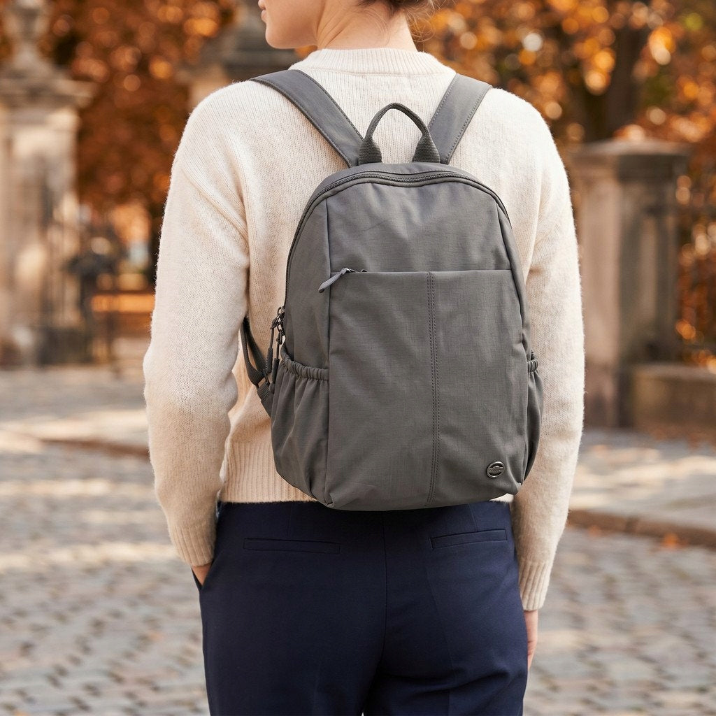 Grey Women's Sports Backpack Nylon Lightweight Grey Brand no brand