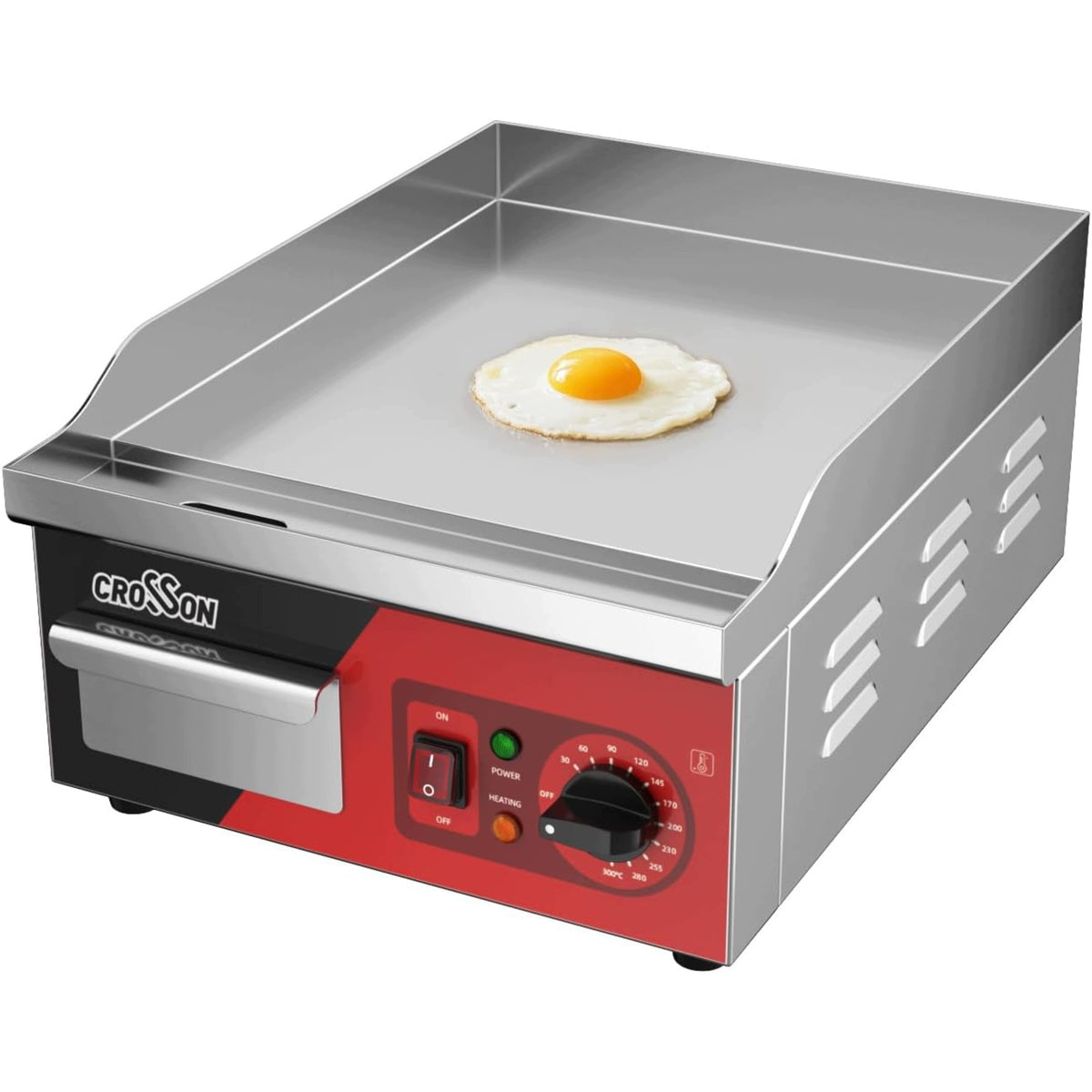 Grill Electric Grill Plate 2000W Stainless Steel Fat Drawer
