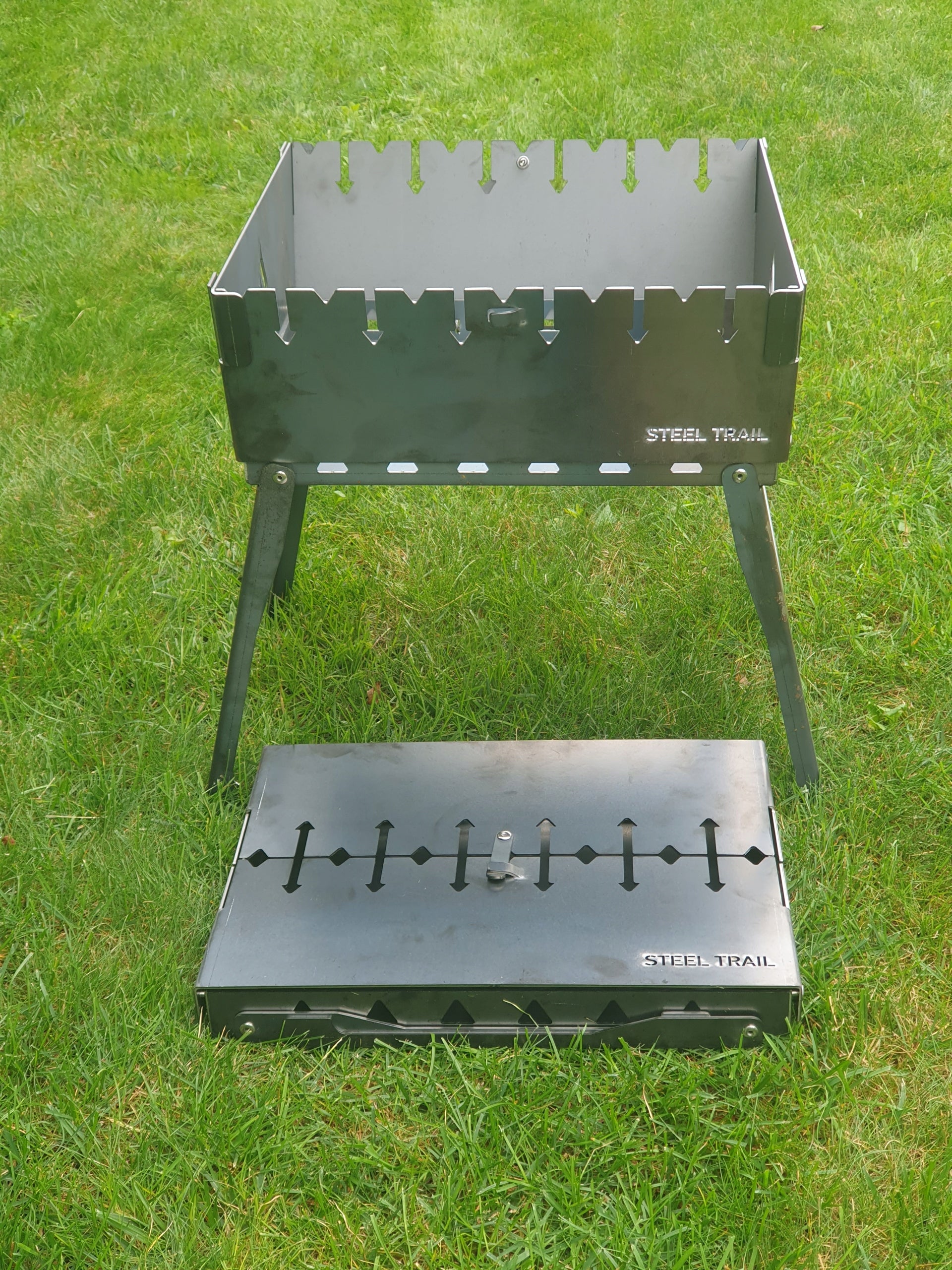 Grill Mangal Folding Suitcase - Strong 2mm Steel for 6/5 Champagne