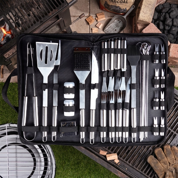 Grill set steel grill accessories in case utensils cutlery 33el. Manufacturer code 5904316474225