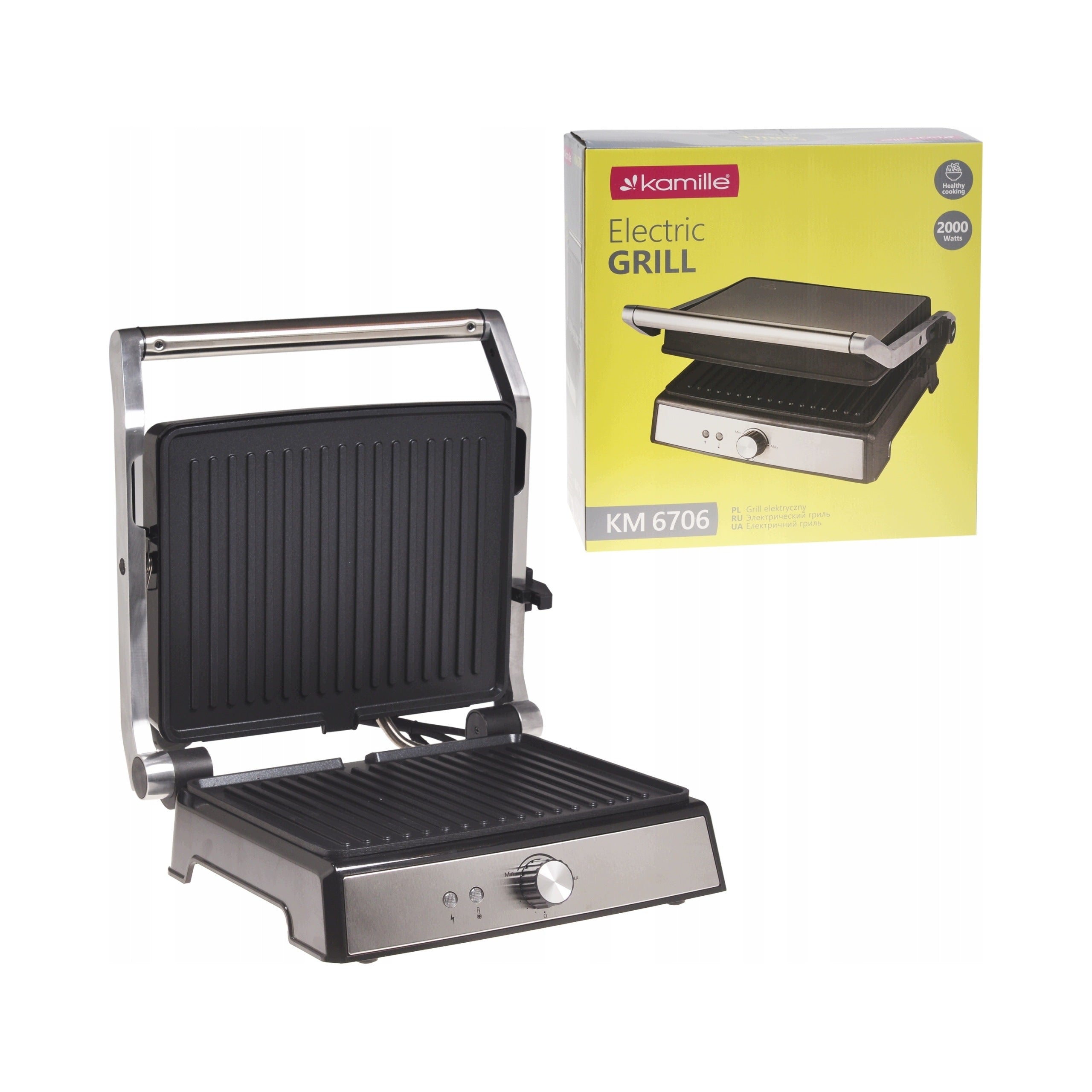 Grill toaster UNIVERSAL toast tortilla panini STRONG 2000W KAMILLE