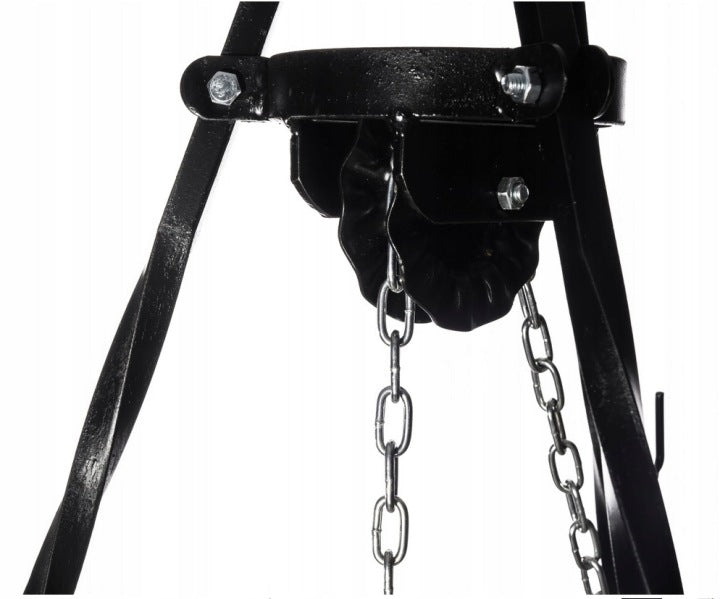 Grill tripod 182 cm chrome grate 60 cm chains strong product PL Manufacturer no brand