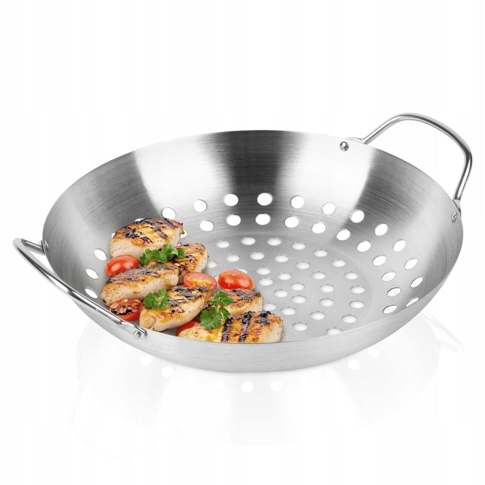 Grilling Basket Round Steel Perforated Grill Tray 28 cm BBQ Manufacturer code 5900670122413