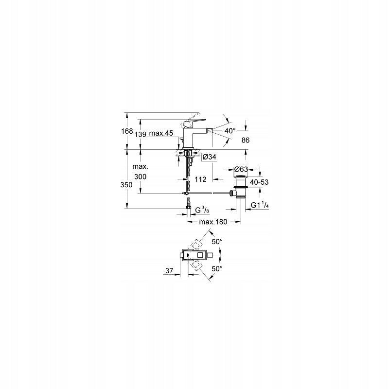 Grohe Eurocube Bidetmischer 23138000 