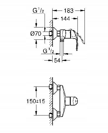 GROHE Eurosmart Neue Duscharmatur 33555002 