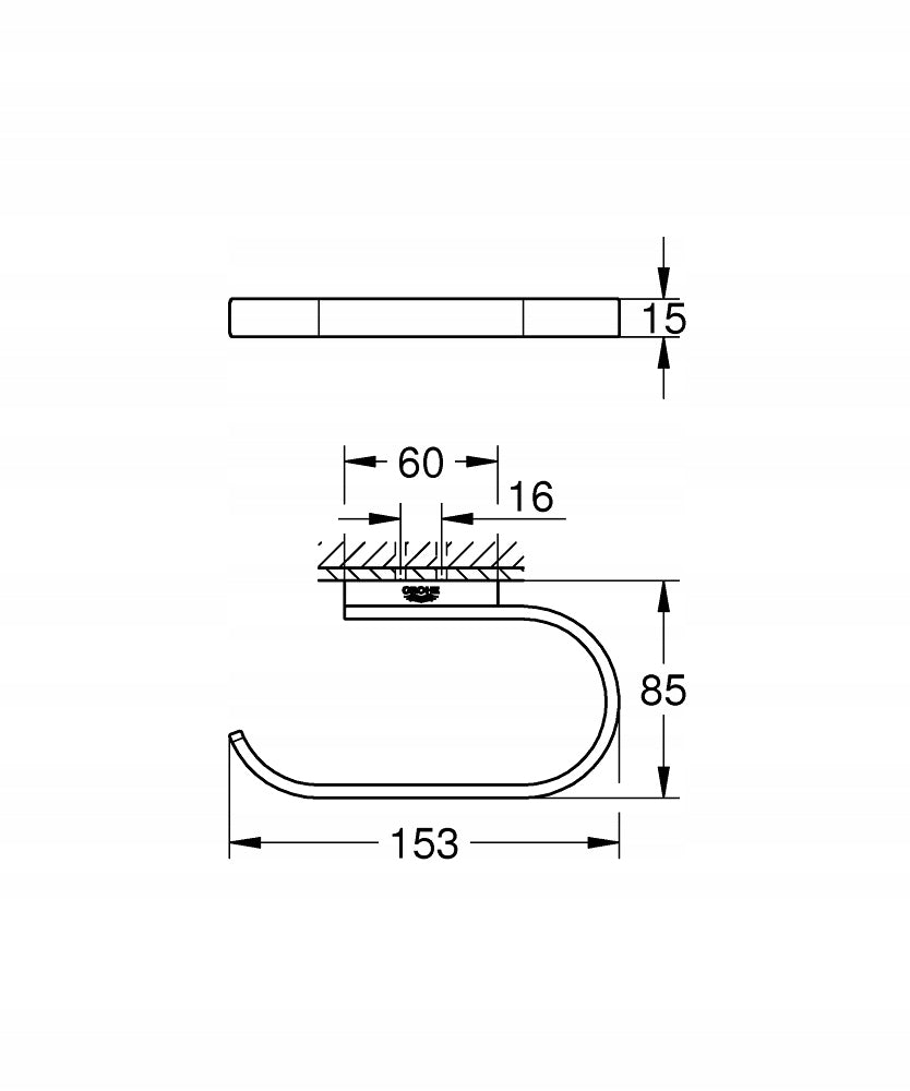 Grohe Selection paper holder 41068000 Line Selection
