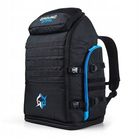 Ground Game Samurai training backpack blue logo