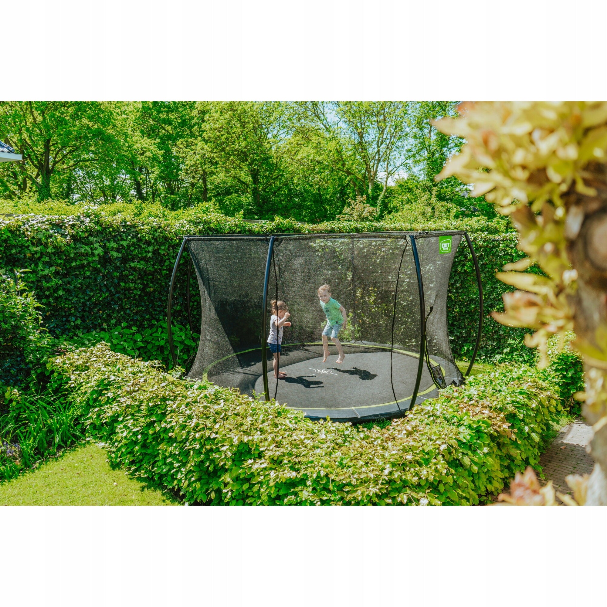 Ground trampoline Silhouette EXIT ø427cm with safety net - black Character/Title none