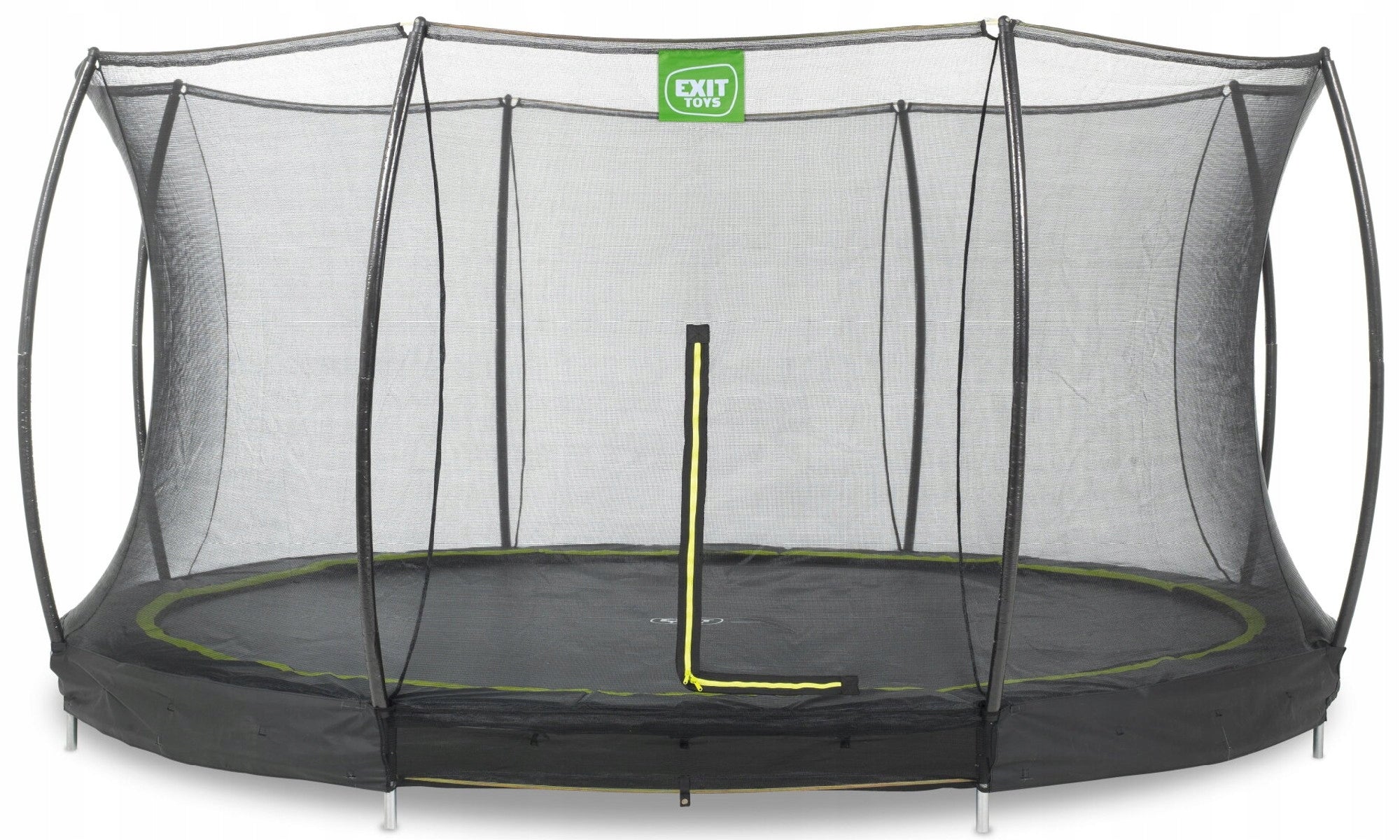 Ground trampoline Silhouette EXIT ø427cm with safety net - black Max. weight load 120 kg