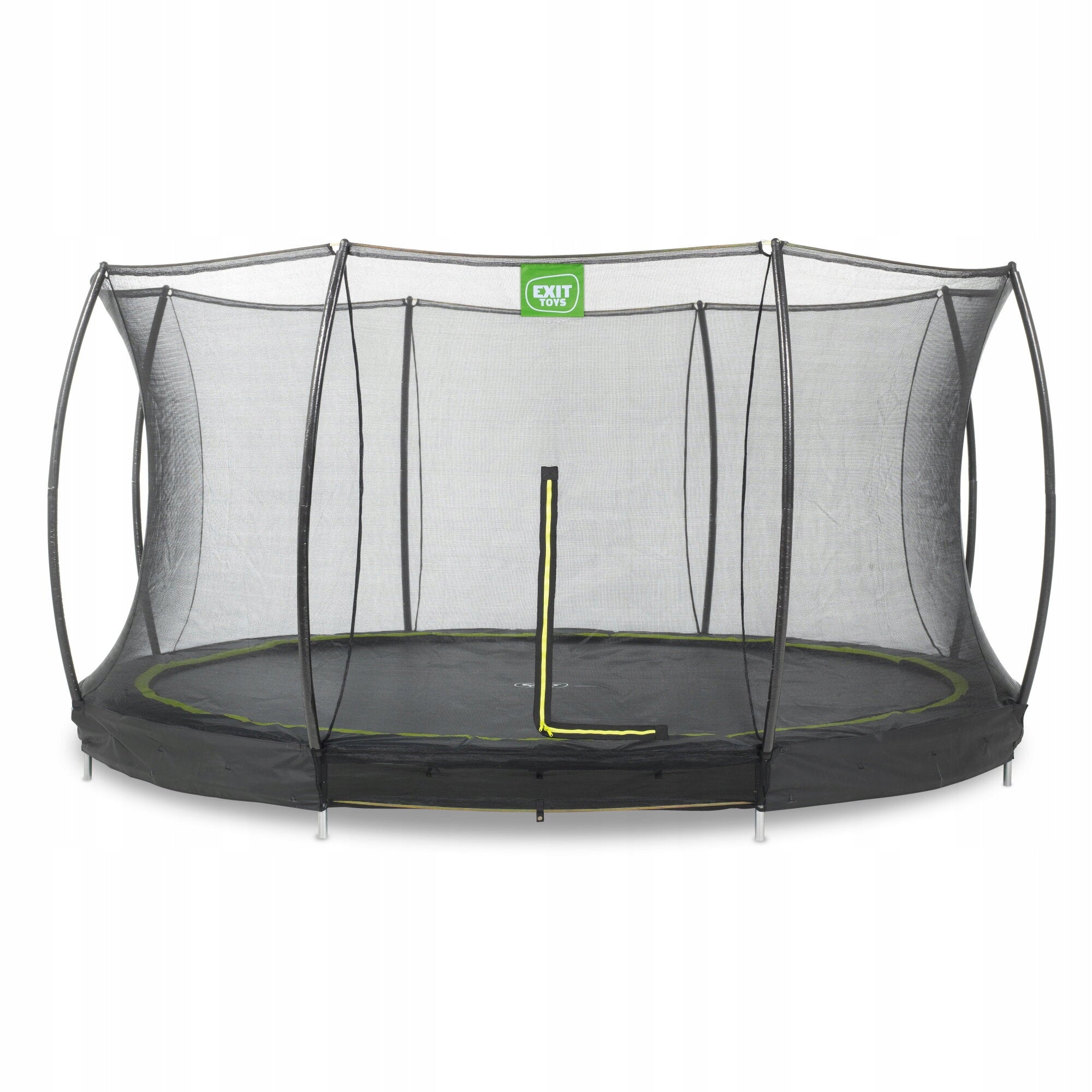 Ground trampoline Silhouette EXIT ø427cm with safety net - black